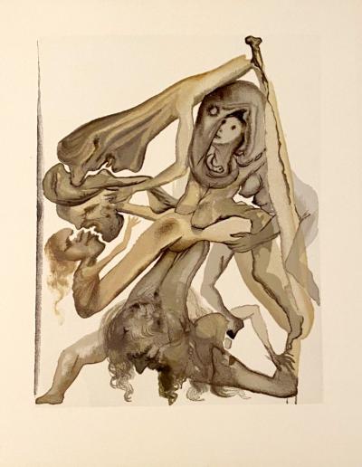 Salvador DALI - La Divine Comédie - Enfer 04 - Les Limbes, 1963 - Gravure originale 2
