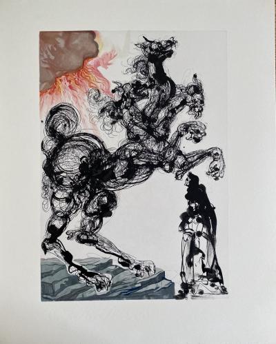 Salvador DALI - La Divine Comédie - Enfer 06 - Cerbère, 1963 - Gravure originale 2