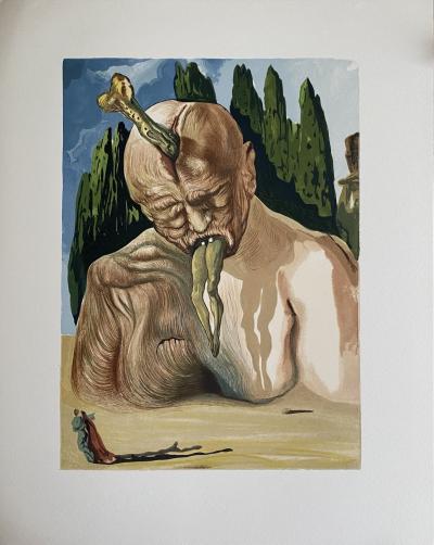 Salvador DALI - La Divine Comédie - Enfer 27 - Un Diable logicien, 1963 - Gravure originale 2