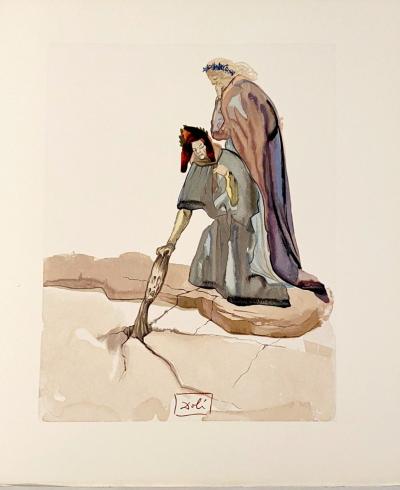 Salvador DALI - La Divine Comédie - Enfer 32 - Les Traitres envers leur Patrie, 1963 - Gravure originale 2