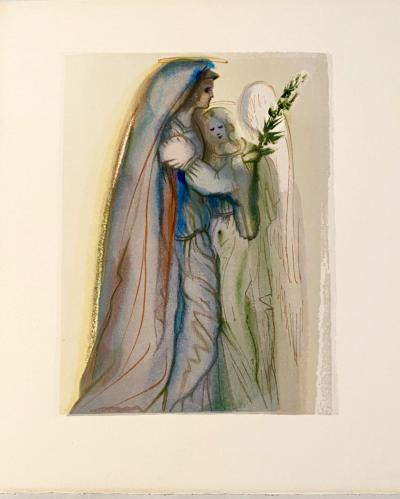 Salvador DALI - The Divine Comedy - Paradise 32 - Preparation for the final prayer, 1963 - Original engraving 2