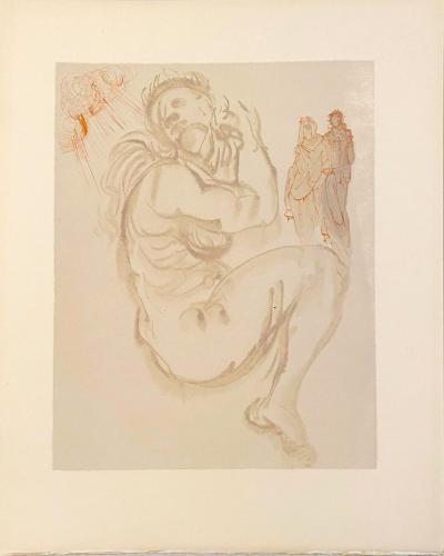 Salvador DALI - The Divine Comedy - Purgatory 19 - Dante's dream, 1963 - Original engraving 2