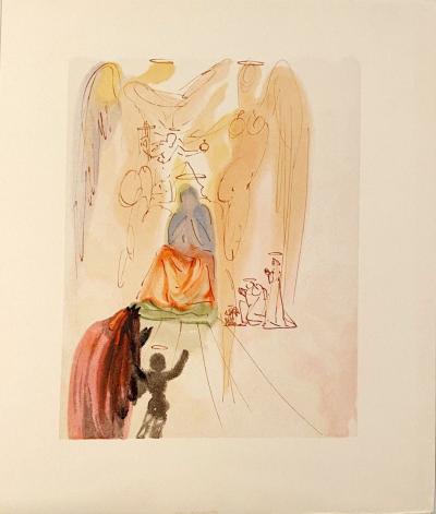 Salvador DALI - La Divine Comédie - Purgatoire 03 - Les Indolents, 1963 - Gravure originale 2