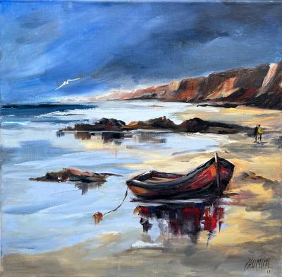 Liliane PAUMIER - La barque, 2023 - Acrylique sur toile signéee 2