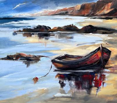 Liliane PAUMIER - La barque, 2023 - Acrylique sur toile signéee 2
