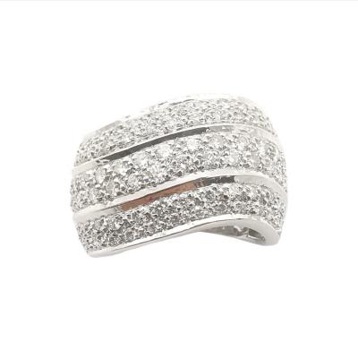Bague en or blanc 18 carats et diamants 2