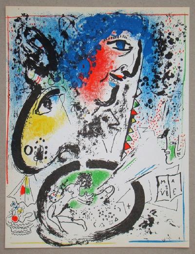 Marc CHAGALL - Auto-portrait, 1960 - Lithographie originale 2