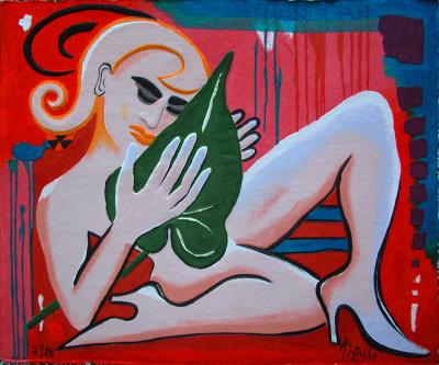 Elvira Bach - Selig,2016, aquagravure originale 2