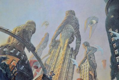 François Schuiten - Les géants, 1999 -  sérigraphie 2