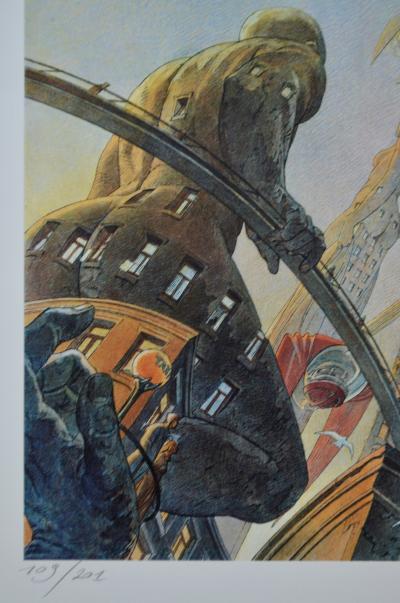François Schuiten - Les géants, 1999 -  sérigraphie 2