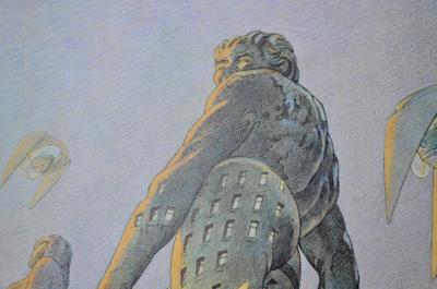 François Schuiten - Les géants, 1999 -  sérigraphie 2