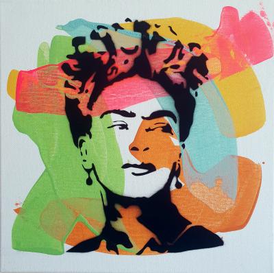 PyB -  Frida Kahlo, 2023 - Technique mixte sur toile 2