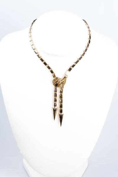 Collier en or jaune 18 carats style serpent 2