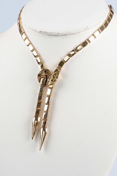 Collier en or jaune 18 carats style serpent 2