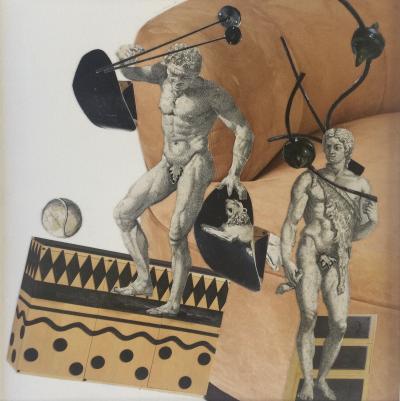 Martine NEUQUELMAN - Composition,vers 1990 - Collage signé 2