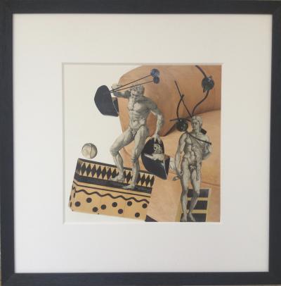 Martine NEUQUELMAN - Composition,vers 1990 - Collage signé 2