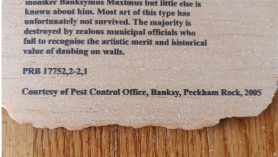 Banksy X Pest (After) - Control Office Peckham Rock 2