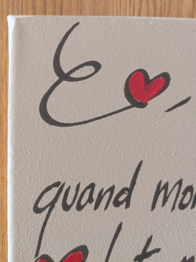 In Love - Quand mon coeur bat pour toi - Peinture sur toile 2