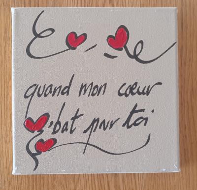 In Love - Quand mon coeur bat pour toi - Peinture sur toile 2
