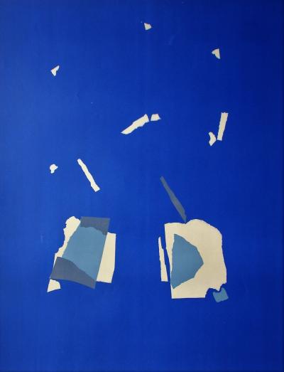 Nicolas de STAËL (d’après) - Collages, 1958 - Plaque originale d’exposition 2