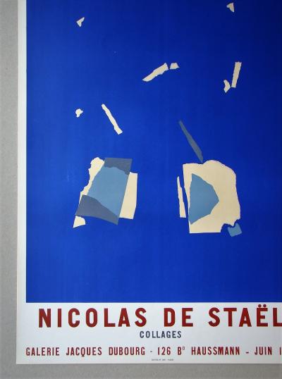 Nicolas de STAËL (d’après) - Collages, 1958 - Plaque originale d’exposition 2