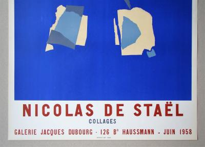Nicolas de STAËL (d’après) - Collages, 1958 - Plaque originale d’exposition 2