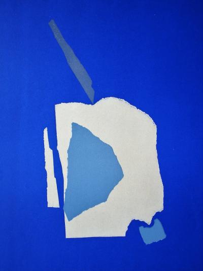 Nicolas de STAËL (d’après) - Collages, 1958 - Plaque originale d’exposition 2
