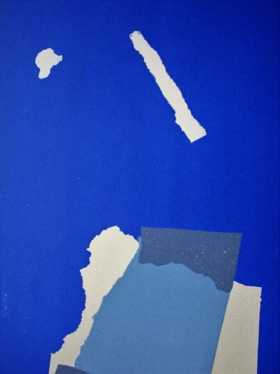 Nicolas de STAËL (d’après) - Collages, 1958 - Plaque originale d’exposition 2