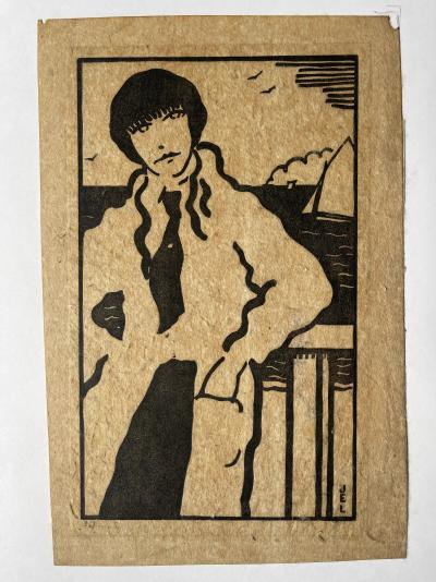 Laboureur - Sur le remblai, 1912 - Gravure sur bois sur papier japon 2