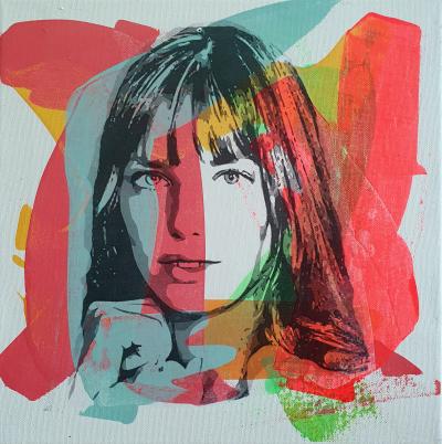 PyB -  Jane Birkin , 2023 - Technique mixte sur toile 2