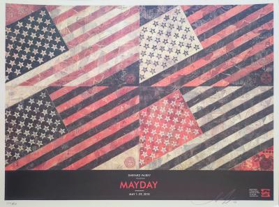 Shepard FAIREY (Obey) - May Day Flag, 2010 - sérigraphie numérotée et signée à la main 2