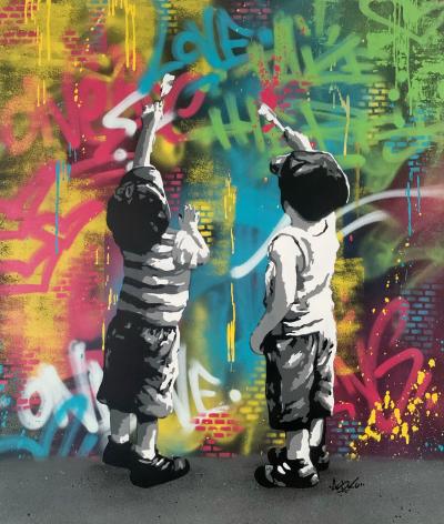 Asko - Graff Kids - Technique mixte sur toile 2