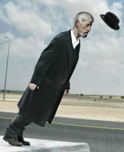 Mr Strange - The Leaning Man - 2018 - Giclée sur papier Hanhemühle 2