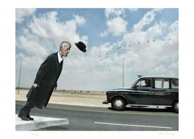 Mr Strange - The Leaning Man - 2018 - Giclée sur papier Hanhemühle 2