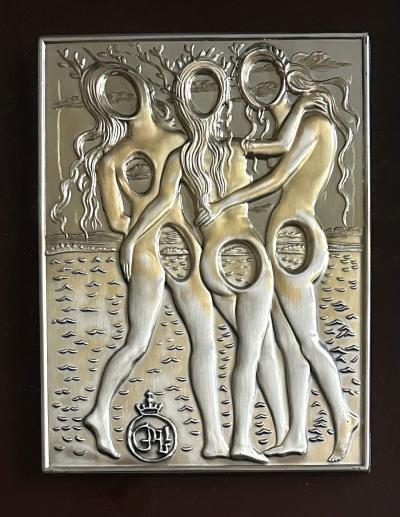 Salvador DALI - Las Tres Gracias, 1977 - Bas relief original signée 2