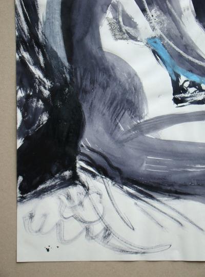 Aldous EVELEIGH - Nu au chat, 2019 - Dessin d’art original signé 2