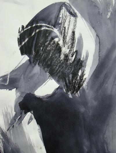 Aldous EVELEIGH - Nu au chat, 2019 - Dessin d’art original signé 2
