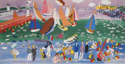 Raoul Dufy : Normandie : Bord de mer et voiliers à Saint Adresse - Lithographie signée 2