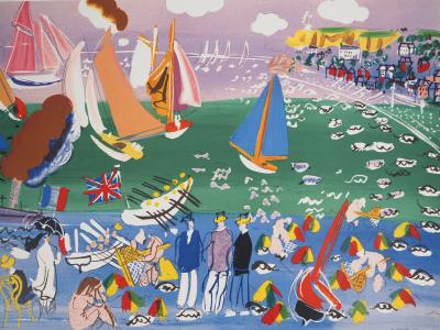 Raoul Dufy : Normandie : Bord de mer et voiliers à Saint Adresse - Lithographie signée 2