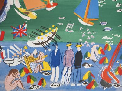 Raoul Dufy : Normandie : Bord de mer et voiliers à Saint Adresse - Lithographie signée 2