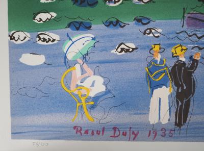 Raoul Dufy : Normandie : Bord de mer et voiliers à Saint Adresse - Lithographie signée 2