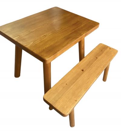 René Martin - Table haute et banc pour Charlotte Perriand 2