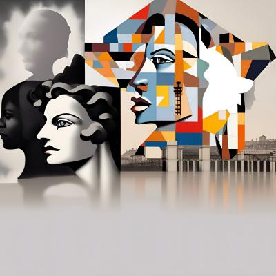 Steve MAUDET - Inspirés des génies du cubisme  27 -  2023 - Illustration digital 2