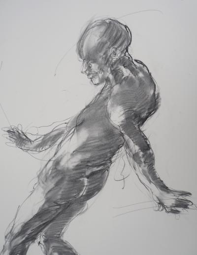 Claude Weisbuch : Etude du nu dansant - Dessin original signé 2