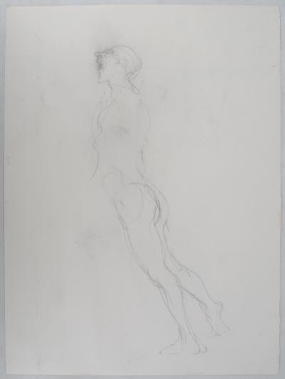 Claude Weisbuch : Etude du nu dansant - Dessin original signé 2