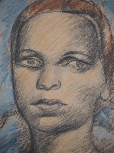 Le Corbusier : Jeune femme au voile bleu - Lithographie signée 2