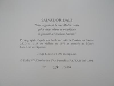Salvador Dalí : Abraham Lincoln et Gala - Lithographie signée 2