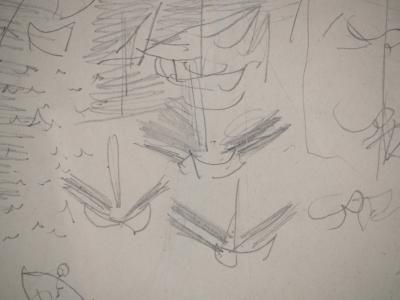 Raoul DUFY Normandie : Plage animée et voiliers à Saint Adresse - Dessin original signé 2