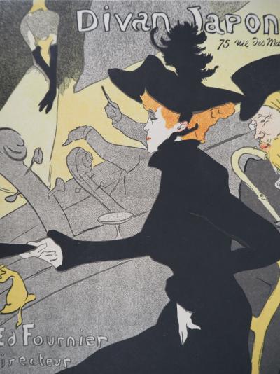 Henri de TOULOUSE LAUTREC - Der japanische Diwan, Lithographie signiert 1895 2