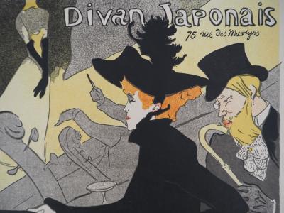 Henri de TOULOUSE LAUTREC - Der japanische Diwan, Lithographie signiert 1895 2